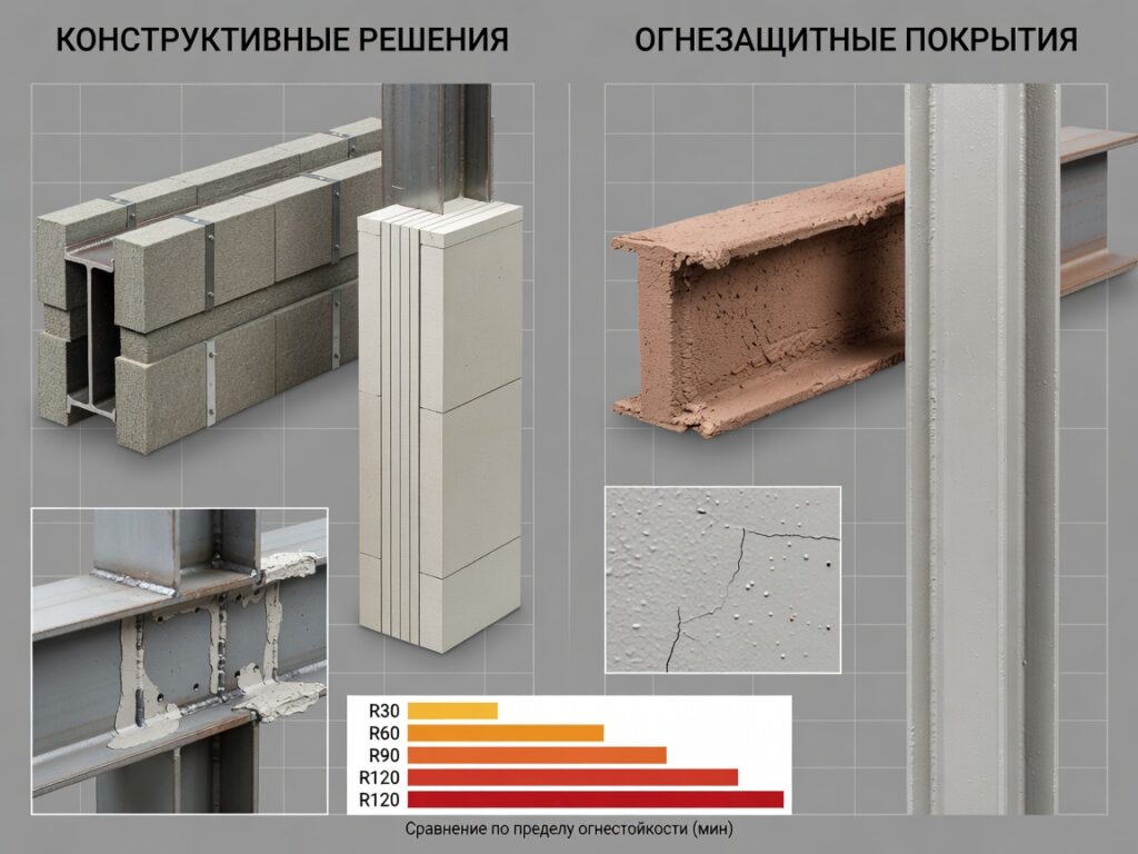 Как выбрать огнезащиту металлоконструкций: конструктивные решения и покрытия